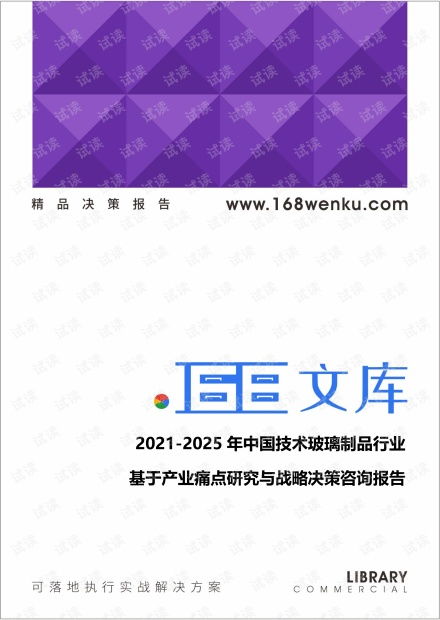 2021-2025年中國技術玻璃制品行業基于產業痛點研究與戰略決策咨詢報告